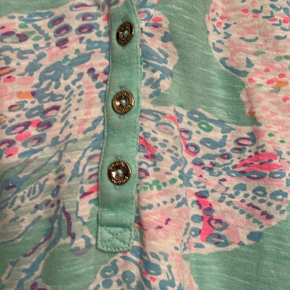 Authentic Lilly Pulitzer logo blue top tank xxsmall shirt $68 small - Picture 2 of 4
